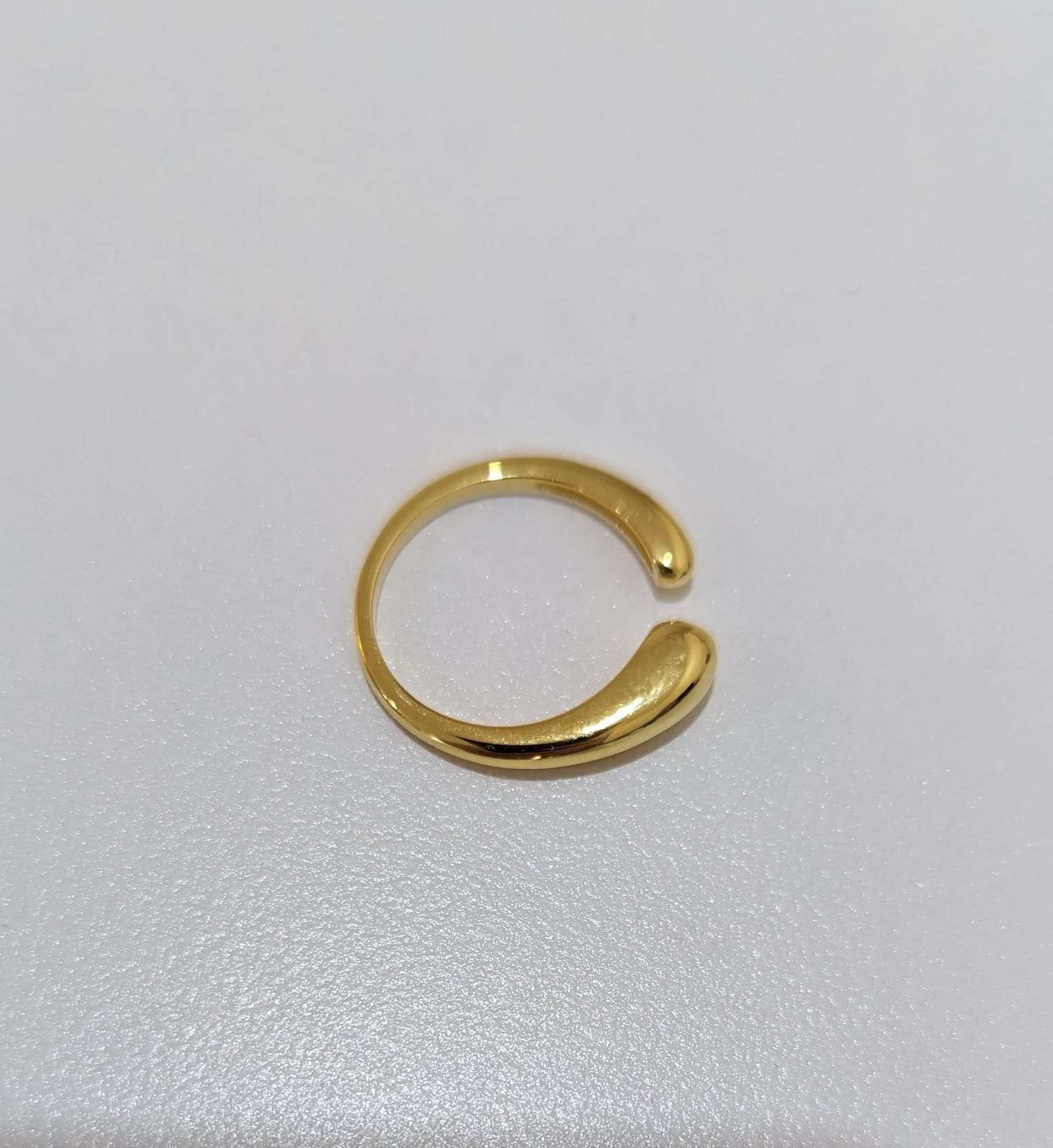 18k Gold Plated Open Silver Ring